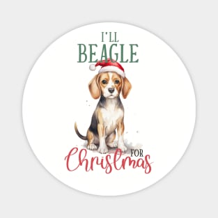 Beagle Christmas Shirt Magnet